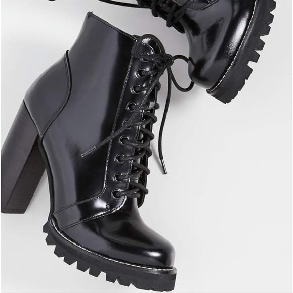 Black Jeffrey Campbell platform boots size 8.5 - Picture 7 of 7